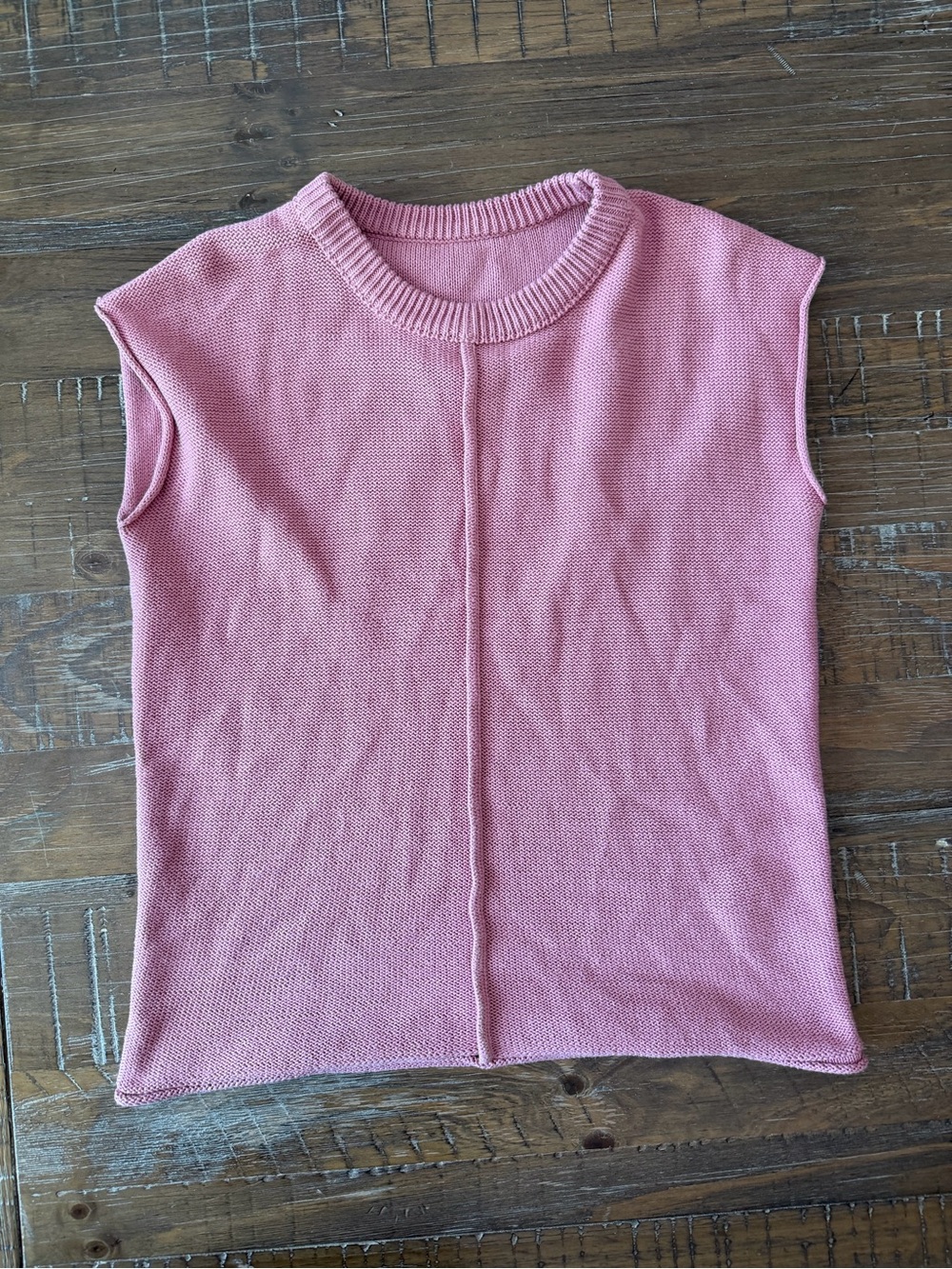 Sleeveless Knit Top - Dusty Rose Pink